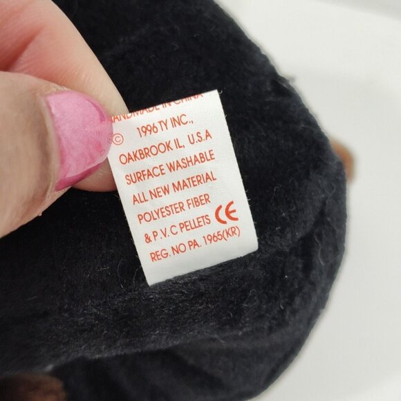 Ty Beanie Babies Congo Gorilla Monkey Plush Stuffed Animal Toy Black Brown 6 in - Picture 5 of 8